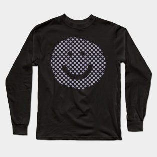 Smiley Face Pattern Lavender Long Sleeve T-Shirt